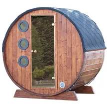 Wolff Finnhaus Selma 2116 Thermoholz Bausatz mit schwarzen Dachschindeln naturbelassen Schwarz Bausatz zur Selbstmontage