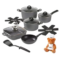 STONELINE Kochgeschirr-Set 15-tlg. 18 cm rund + 20 cm rund + 24 cm rund