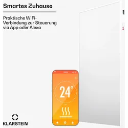 Klarstein Wonderwall Air Smart 480 Infrarotheizung 50x90cm App 480W Weiß