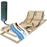 Lattenrost Ergo mit Motor Kopf- und Fußteil elektrisch verstellbar Bausatz 7 Zonen - 1 - natur