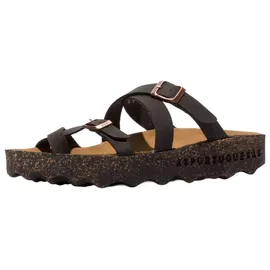 Asportuguesas Capri P018331 Damen Pantoletten, Pantoletten Kunstleder - Schwarz - 39
