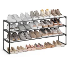 Möbel Kraft Schuhregal 117 x 55 x 30 cm schwarz