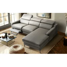 Uno Eckcouch Leder 2-Sitzer Beige