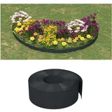 vidaXL Rasenkante 10 m 20 cm schwarz