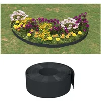 vidaXL Rasenkante 10 m 20 cm schwarz