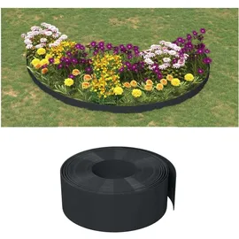 vidaXL Rasenkante 10 m 20 cm schwarz