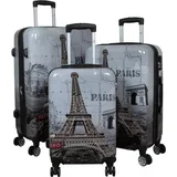 warenhandel könig Paris Koffer-Set 3-tlg. grau