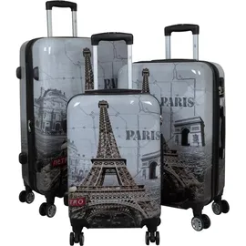 warenhandel könig Paris Koffer-Set 3-tlg. grau