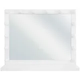 Beliani Badspiegel, Weiß, Metall, rechteckig 60x50x2 cm, Spiegel, Schminkspiegel
