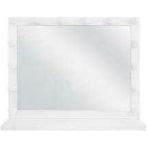 Beliani Badspiegel, Weiß, Metall, rechteckig 60x50x2 cm, Spiegel, Schminkspiegel