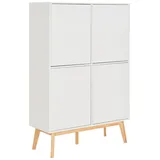 MID.YOU Highboard 100 x 149 x 40 cm Weiß