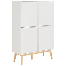 MID.YOU Highboard 100 x 149 x 40 cm Weiß