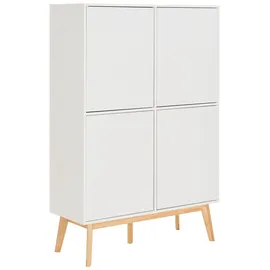 MID.YOU Highboard 100 x 149 x 40 cm Weiß