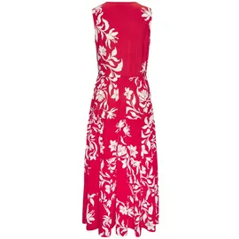 LASCANA Maxikleid Blumenprint Rot/Weiß 34