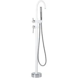 Freistehende Badewannenarmatur TUGELA Weiß / Silber