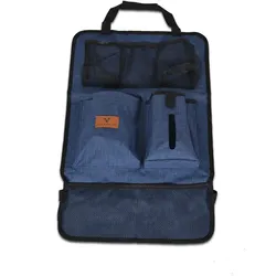 Cangaroo Organizer fürs Auto, Rückenlehnenschutz mit Taschen, Reise Organizer blau