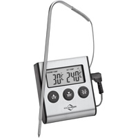 Küchenprofi Digital-Bratenthermometer PRIMUS, -50 °C bis 300 °C, umschaltbar °C/°F, Messfühler 16 cm, mit Timer, Magnet und Standfuß, Fleischthermometer, Kochthermometer, Grillthermometer