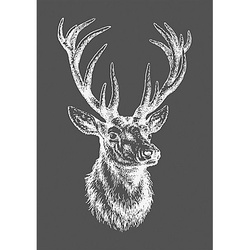 Rayher Siebdruck-Schablone "Hirsch", 14,8 x 21 cm