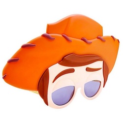 Sun Staches Kostüm Woody Partybrille, Für den verspielten Look: lizenzierte Funbrille aus Pixars ‚Toy Story orange