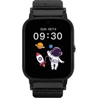 Garett Kids Tech 4G BT 39 mm Kunststoffgehäuse Schwarz Klettverschluss Schwarz S