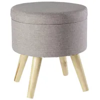 Echtwerk Hocker Max Stoff 33 x 36 x 33 cm Grau