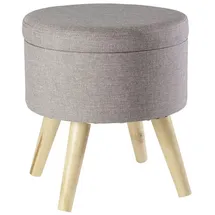 Echtwerk Hocker Max Stoff 33 x 36 x 33 cm Grau