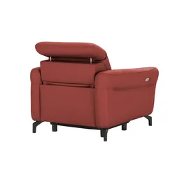 Uno Relaxsessel Basel Leder 99 x 87 x 96 cm Rot elektrisch