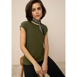 TAMARIS T-Shirt "mit Rundhals und lockerem Schnitt, aus angenehmem Viskose-Jersey", Damen, Gr.