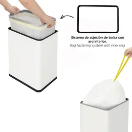 Wellhome Sensor-Mülleimer 70 l Weiß