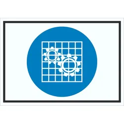 Absperrung prüfen Symbol Schild A6 (105x148mm)