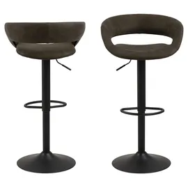 Actona Barhocker Grace 54 x 83-104 x 49 cm Grau