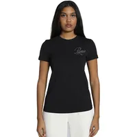 Puma Ess Script Kurzarm-T-Shirt Black XS