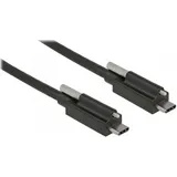 DeLock USB-C auf USB-C 1 m Schwarz