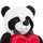 Brubaker Panda Plüschbär mit Herz Rot - I Love You - 25 cm - Pandabär Kuscheltier - Teddybär Plüschteddy Schmusetier - Stofftier Schwarz Weiß