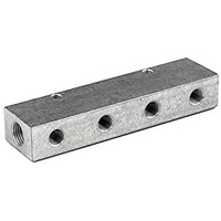 Riegler Verteilerleiste, Abgänge einseitig, Eingang 2x3/8, Ausgang 2x1/8