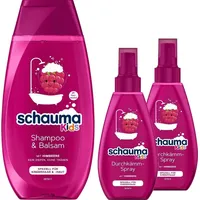 SCHAUMA Shampoo & Balsam Himbeere, 250 ml & Durchkämm-Spray, 2x 150 ml