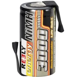 Reely Modellbau-Akku-Einzelzelle NiMH Sub-C 1.2V 3000 mAh mit Lötfahne