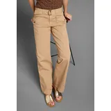 delmao Cargohose 2% tlg mit abnehmbarem Gürtel), mit modische großen Eingrifftaschen Gr. 40 (M) N-Gr, beige, , 73846120-40 N-Gr