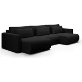 petits-meubles U-sofa 4-sitzig umbaubar Truhe Evy Schwarz