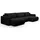 petits-meubles U-sofa 4-sitzig umbaubar Truhe Evy Schwarz