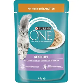 Purina ONE Sensitiv zarte Stückchen in Sauce mit Huhn & Karotten - 85.0 g
