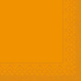 sovie HOME Serviette in Curry/Orange aus Tissue, 40 x 40 cm, 20 Stück, - Unifarben Basic Neutral