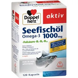 Doppelherz Aktiv Seefischöl Omega-3 1000 mg + Folsäure + B1 + B6 + B12 Kapseln 120 St.