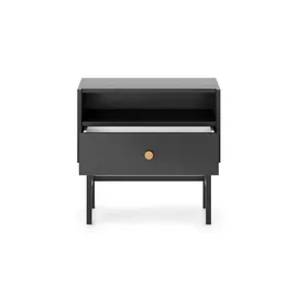 Selsey Nachtschrank Divenos 54,8 x 0 x 52 cm Schwarz