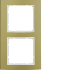 Berker Rahmen gold / polarweiß 2-fach 10123046