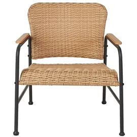 Beliani Lounge Set 4-tlg. Beige/Schwarz