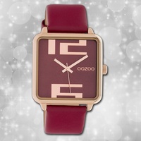Oozoo Damenuhr Timepieces C10363 weinrot Lederarmband Quarz Analoguhr UOC10363