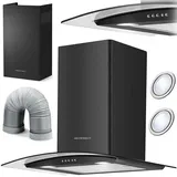 Berdsen BT-201 Kamin-Dunstabzugshaube 60 cm Schwarz