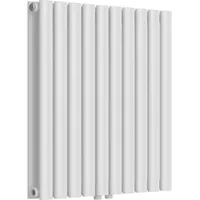 neu.haus Designheizkörper Nore 600 x 600 mm 800 W weiß Mittelventil