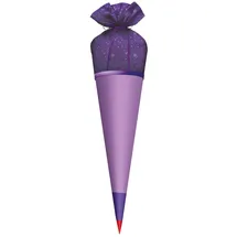 ROTH Stoffbezug für Schultüte mit Satinschleife lila 70cm,